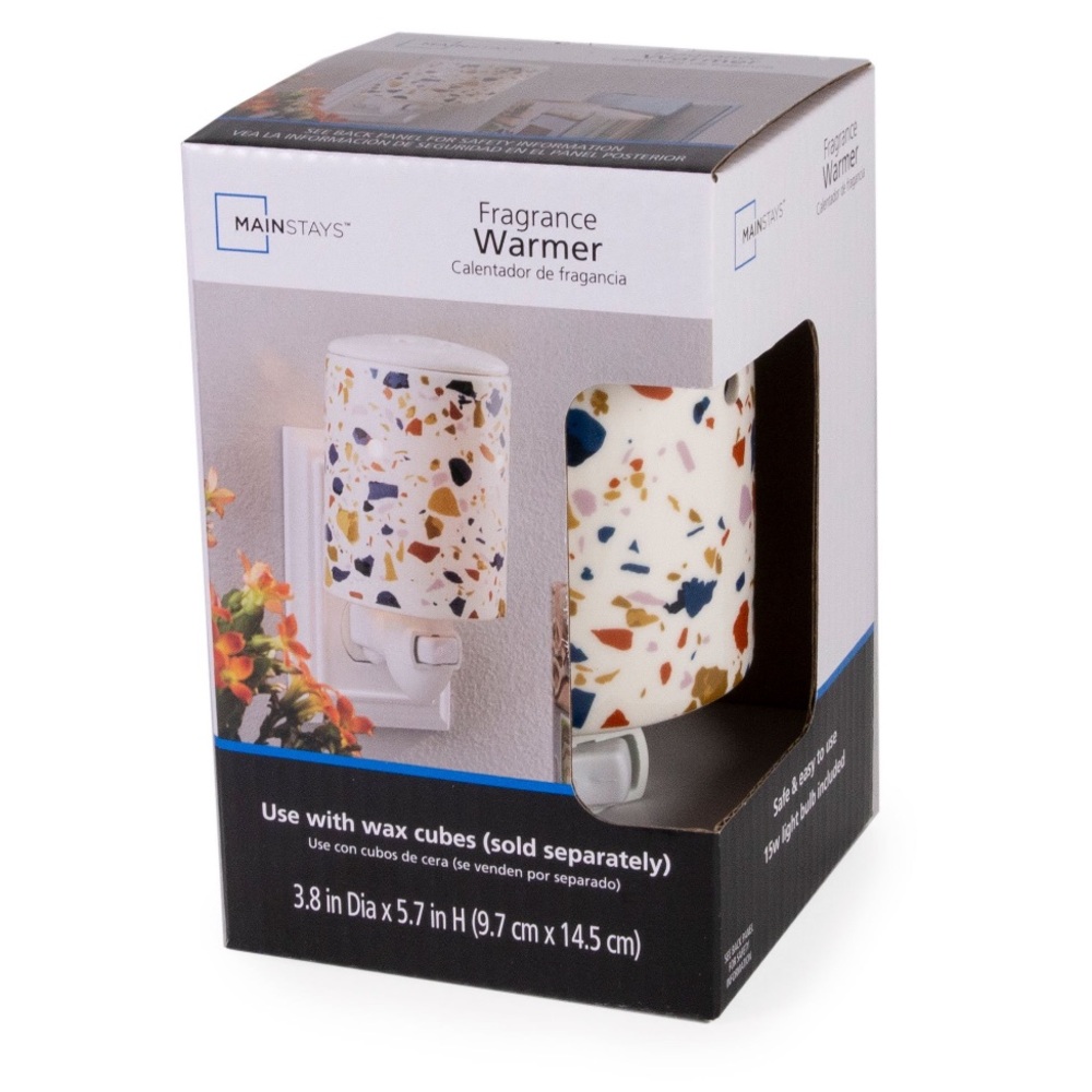 NEW Mainstays Terrazzo Pluggable Wax Melt Fragrance Warmer NIB